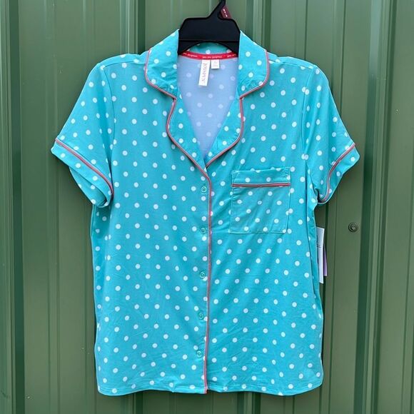 Dreamy Soft Short Sleeve Knit Notch Collar Top & Shorts Pajama 2-Pc Set Size S - Picture 2 of 9